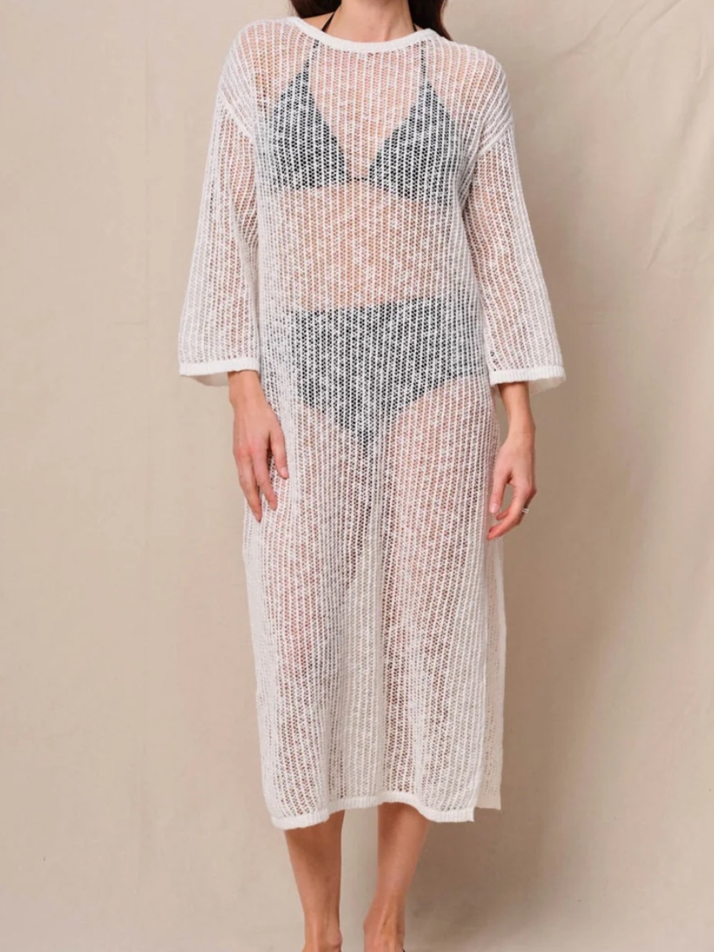 STATESIDE
Open Mesh Double Slit Sweater Dress NWT